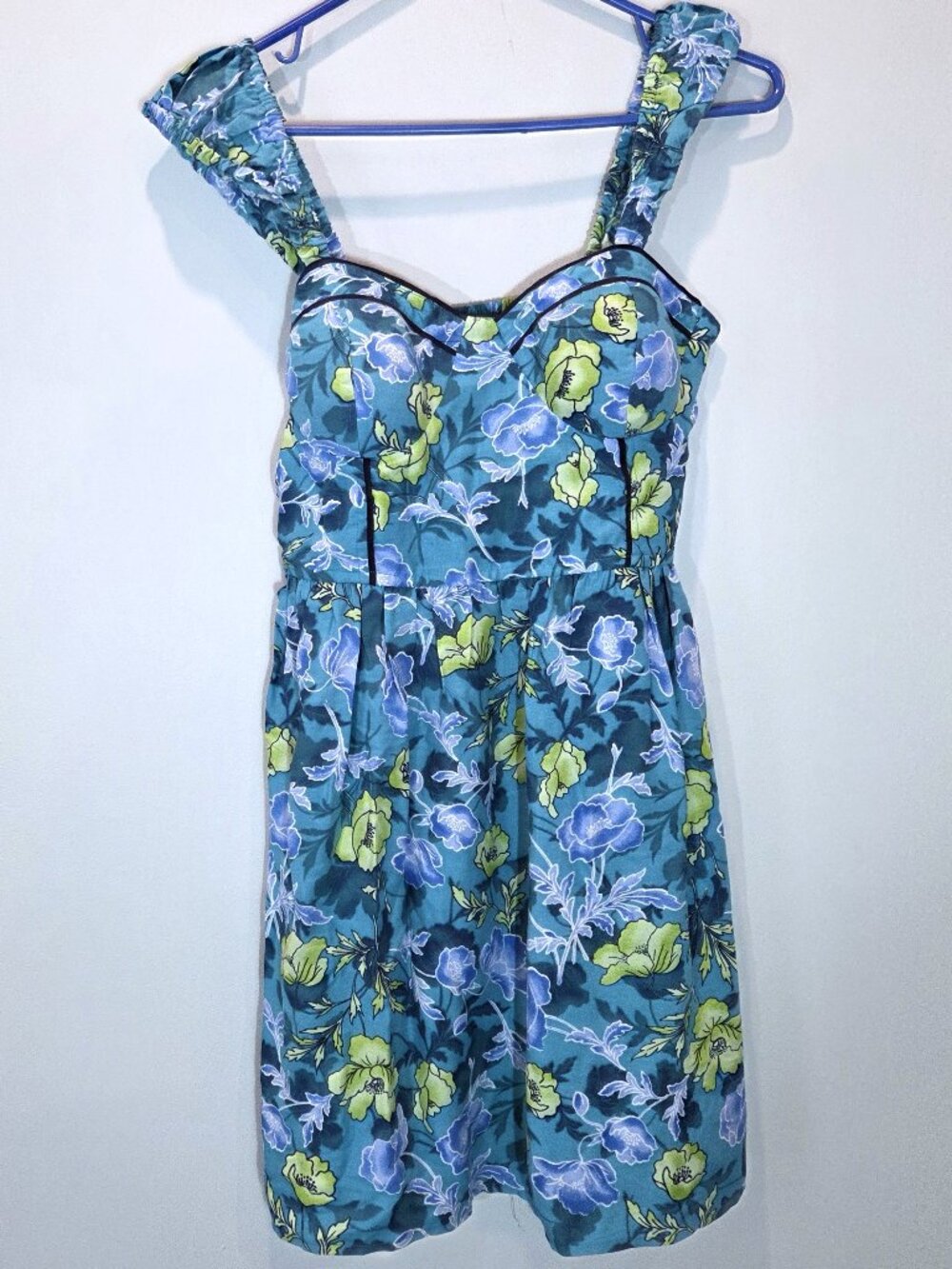 NWT BOG Collective Blue Floral Sundress Size S